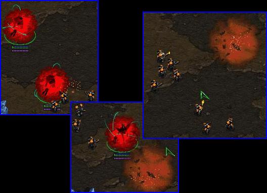 My Dark Archons take on some Marines, but choose not to attack because the fight wouldn't be fair