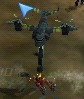 Psycho lands down.