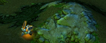 A fat dwarf waddles from something.