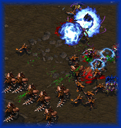 Even the awesome power of archons cannot stem the living tide that is the Zerg