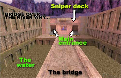 The bridge is narrow and it is 

tough to make it across undamaged unless you conc jump across instantly.