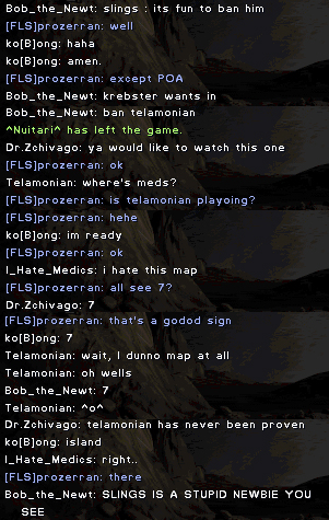 SLINGS IS A STUPID NEWBIE YOU SEE