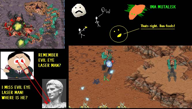 If you want to see Evil Eye laser man, search for author-name Jamellan.
