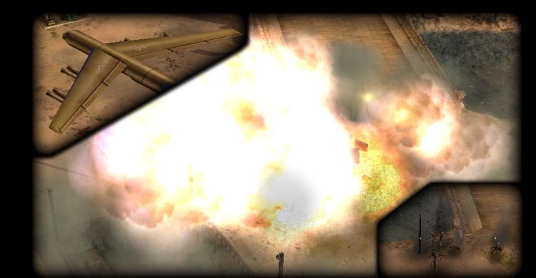 A B-52 bombs the crap out of Limpo using a Fuel Air-Bomb