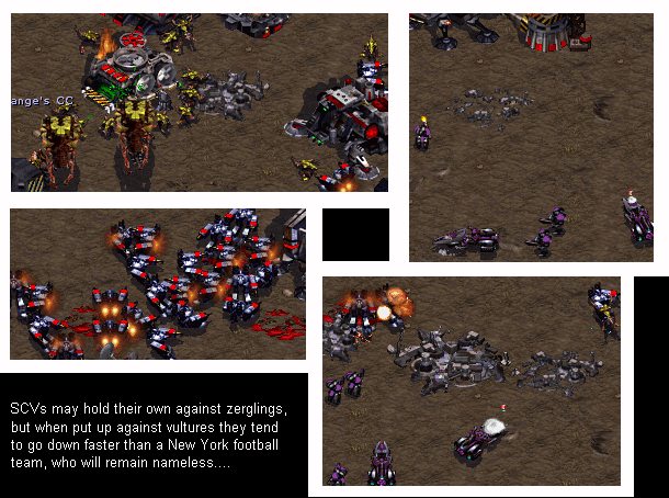 Th final humiliation - a zergling drop that is effective.