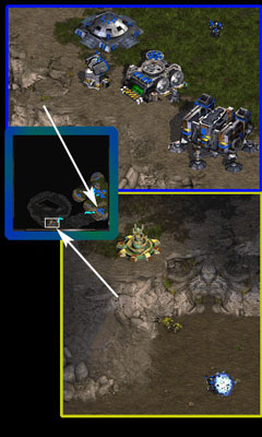 This picture shows a marine being hit by a photon blast.